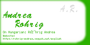 andrea rohrig business card